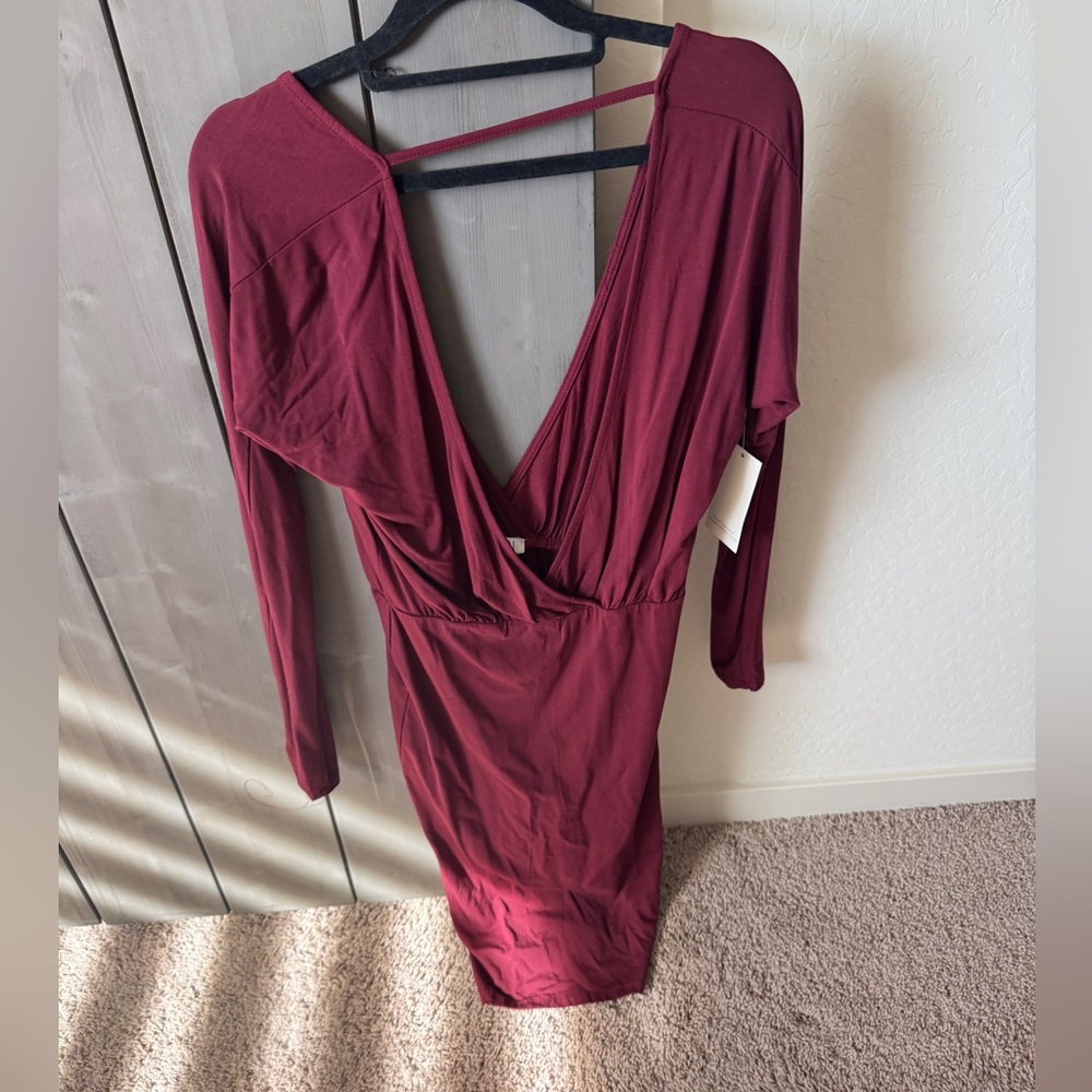 NWT Tobi Red Long Sleeve Dress S